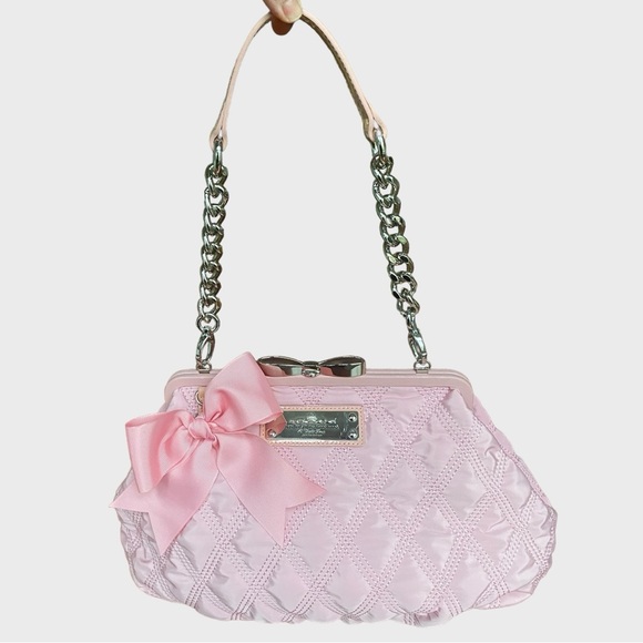 Brighton Handbags - Brighton My Flat in London Pink Shoulder Bag with Bow